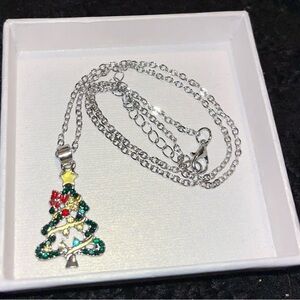 Holiday Christmas Tree Pendent Necklace